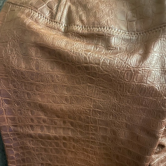 7 for all mankind snakeskin high waisted leather leggings - Picture 6 of 6